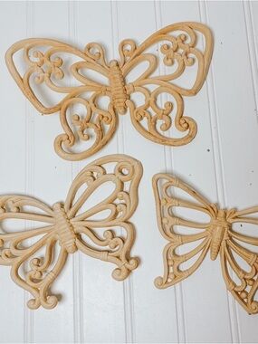 Vintage Set of Butterfly Wall Decor | Mid Century